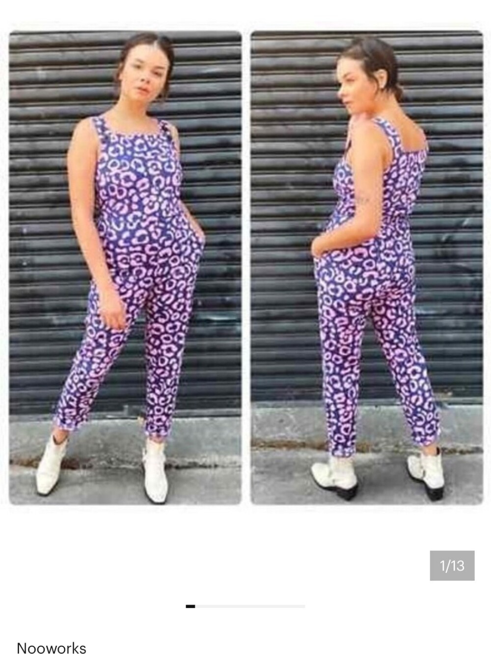 Nooworks Overalls Cheetah Size Small